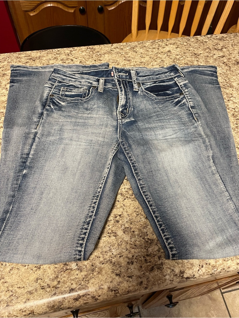 Women's Light Blue Wide-Leg Jeans - Casual Flare Style